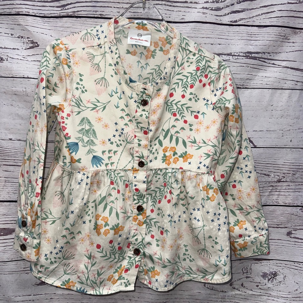 Hanna Andersson Multicolor Floral Top Size 5/110
